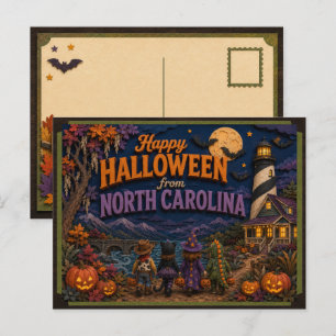 Fröhliches Halloween von North Carolina Kids Postkarte