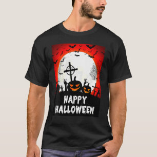 Fröhliches Halloween Zombie Friedhof mit gruselige T-Shirt