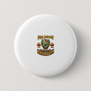 Fröhliches Halloween Zombies haben Zombie-Kopf-Pum Button