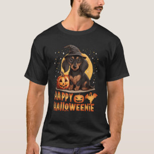 Fröhliches Halloweenie Lustiger Dachshund Hallowee T-Shirt