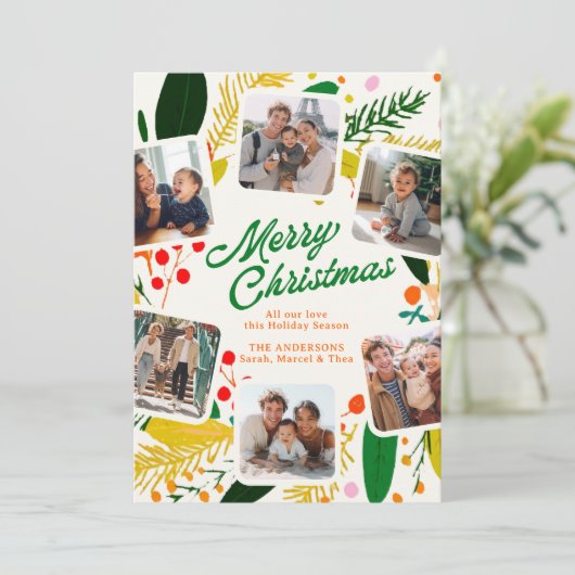 Fröhliches & Heiteres Modernes Frohe Weihnachten (Stehend Vorderseite)