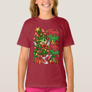 Fröhliches, helles, leicht chaotisches Weihnachten T-Shirt