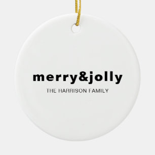 Fröhliches & Helles Minimal-Weihnachtsornament in Keramik Ornament