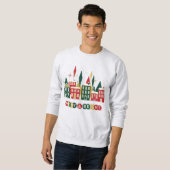 Fröhliches & Helles Weihnachtsdorf-Design Sweatshirt (Vorne ganz)