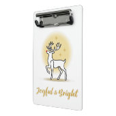 Fröhliches & Helles Weihnachtsrentier Mini Klemmbrett (Gewinkelt2)
