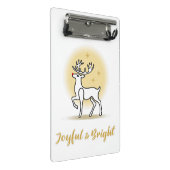 Fröhliches & Helles Weihnachtsrentier Mini Klemmbrett (Schrägansicht)