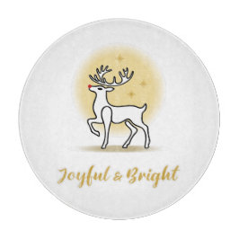 Fröhliches & Helles Weihnachtsrentier Schneidebrett