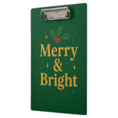 Fröhliches & Helles Weihnachtszitat Klemmbrett (Links)