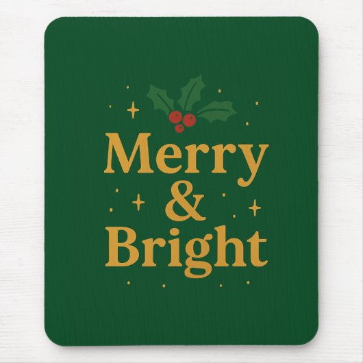 Fröhliches & Helles Weihnachtszitat Mousepad (Vorne)