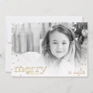 Fröhliches & Helles Weißgold-Festtagsfoto Feiertagskarte