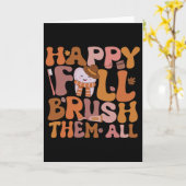 Fröhliches Herbst Putzen Sie Sie Alle Kinderzahnar Karte (Gelbe Blume)