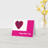 Fröhliches Herz am Muttertag Karte (Gelbe Blume)