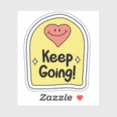 Fröhliches Herz - 'Behalt geht!' Motivierend Aufkleber (Blatt)