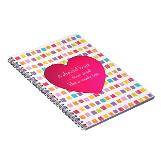 Fröhliches Herz-farbenes Muster Notizblock (Rechte Seite)