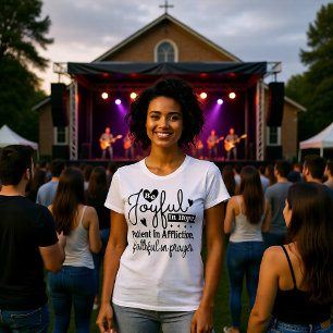 Fröhliches Hoffnung Geduld in Leid Glaubensvolles T-Shirt