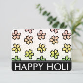 fröhliches Holi-Frühlingsfest Einladung (Stehend Vorderseite)