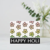 fröhliches Holi-Frühlingsfest Postkarte (Stehend Vorderseite)