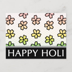 fröhliches Holi-Frühlingsfest Postkarte