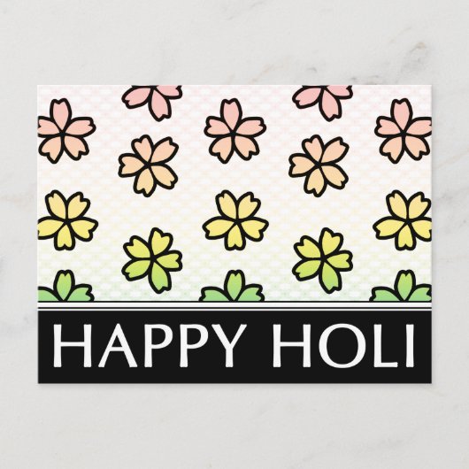 fröhliches Holi-Frühlingsfest Postkarte (Vorderseite)