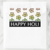 fröhliches Holi-Frühlingsfest Rechteckiger Aufkleber (Tasche)