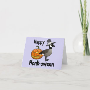 Fröhliches Honk-oween Lustige Kanadagans Halloween Feiertagskarte