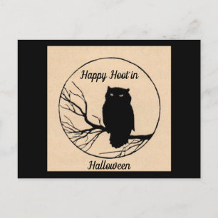 Fröhliches Hoot'in Halloween Postkarte