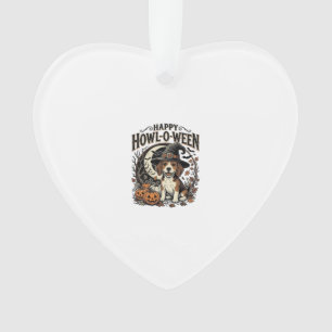 Fröhliches Howl-O-Ween Beagle Hexenhut Halloween-S Ornament