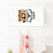 Fröhliches Howl-O-Ween Corgi Halloween Hund Vector Banner (Insitu)