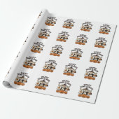 Fröhliches Howl-O-Ween Corgi Halloween Hund Vector Geschenkpapier (Ungerollt)