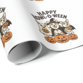 Fröhliches Howl-O-Ween Corgi Halloween Hund Vector Geschenkpapier (Rolleneckpunkt)