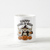 Fröhliches Howl-O-Ween Corgi Halloween Hund Vector Kaffeetasse (Mittel)