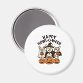 Fröhliches Howl-O-Ween Corgi Halloween Hund Vector Magnet (Vorderseite/Rückseite)