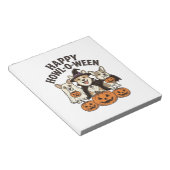 Fröhliches Howl-O-Ween Corgi Halloween Hund Vector Notizblock (angewinkelt)