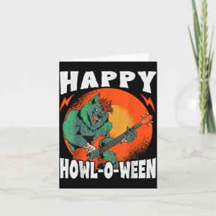 Fröhliches Howl-O-Ween - Gruseliger Werwolf - Hall Karte