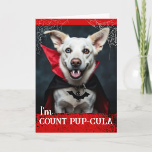 Fröhliches Howl-oween Vampir Count Pup-cula Karte
