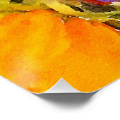 Fröhliches Iris Watercolor Bouquet Poster (Ecke)