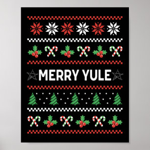 Fröhliches Jul hässliches Weihnachten Winterfeier Poster