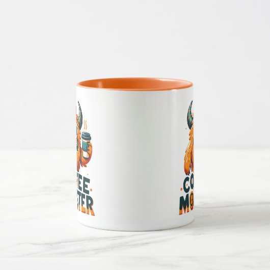 Fröhliches Kaffeemonster Tasse (Zentrum)