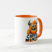 Fröhliches Kaffeemonster Tasse (VorderseiteRechts)