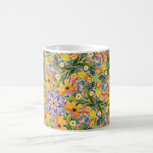 fröhliches Kaleidoskop Kaffeetasse (Mittel)