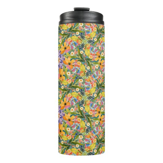 Fröhliches Kaleidoskop Thermosbecher (Vorderseite)