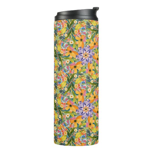 Fröhliches Kaleidoskop Thermosbecher (Nach links gedreht)