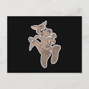 fröhliches Känguru Postkarte