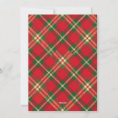 Fröhliches Kariertes Foto Feiertagskarte (Rückseite)