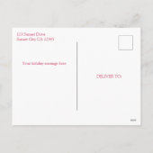 Fröhliches Kariertes Foto Feiertagspostkarte (Rückseite)