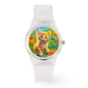 Fröhliches Kätzchen Armbanduhr