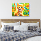 Fröhliches Kätzchen Leinwanddruck (Insitu (Schlafzimmer))
