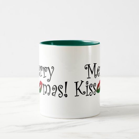 Fröhliches Kissmas Zweifarbige Tasse (Mittel)