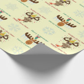 Fröhliches Kissmoose_Happy Gnu-Jahr pattern_yellow Geschenkpapier (Ecke)