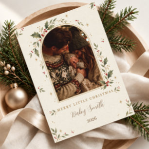 Fröhliches kleines Weihnachtsfoto Feiertagskarte